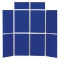 Freestanding Display Stand with 8 Panels Nyloop Fabric Foldaway 619 x 316 mm Blue