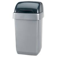ADDIS Roll Top Bin 10 L Silver Plastic