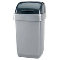 ADDIS Roll Top Bin 10 L Silver Plastic