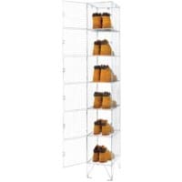 Stewart Superior Metal Locker 6 Doors Key lock 305 x 305 x 1,830 mm Silver