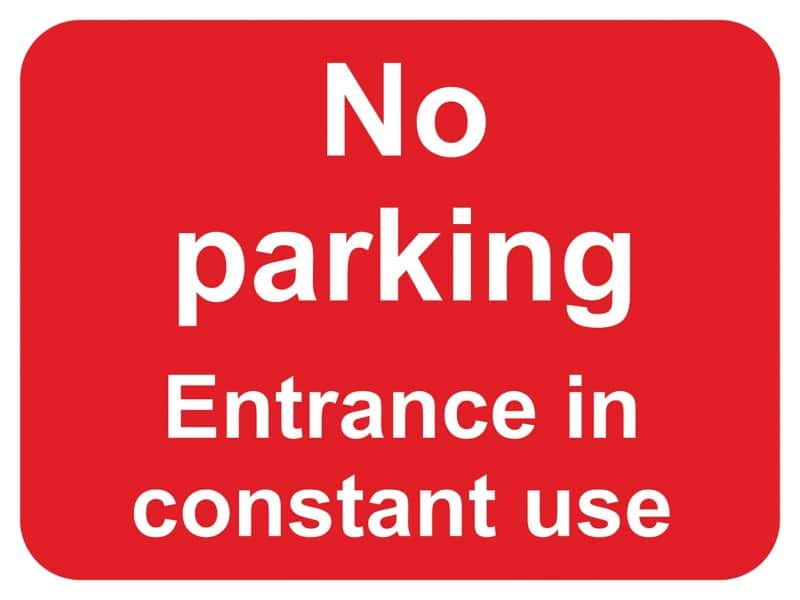Warning Sign No Parking Wall Mounted PVC (Polyvinyl Chloride) 40 x 30 cm