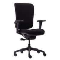 Realspace Basic Tilt Ergonomic Office Chair with Adjustable Armrest and Seat Venice Black