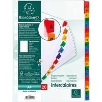 Exacompta Indices A4 White Card Card A - Z