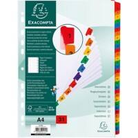 Exacompta 1 to 31 Dividers A4 White Assorted 31 Part Cardboard