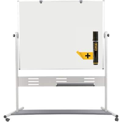 Bi-Office Freestanding Magnetic Mobile Revolving Whiteboard Enamel QR5404GR 150 x 120 cm