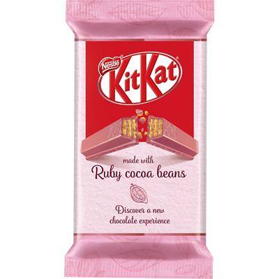Nestlé KITKAT Ruby Cocoa Beans Chocolate Bar No Artificial Colours, Flavours or Preservatives 41.5g