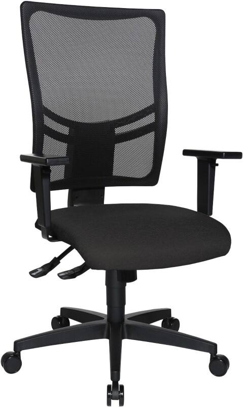 Viking Realspace Sydney Office Chair Synchro Tilt Fabric Height-Adjustable Armrest Height-Adjustable Seat Black 110 kg