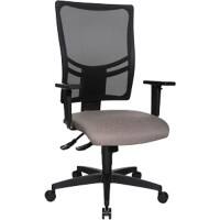 Realspace Sydney Office Chair Synchro Tilt Mesh, Fabric Height-Adjustable Armrest Brown 110 kg