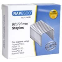 Rapesco Staples 923/23 1242 Steel Silver Pack of 1000