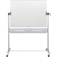 Nobo Freestanding Magnetic Mobile Revolving Whiteboard Enamel 120 x 90 cm White