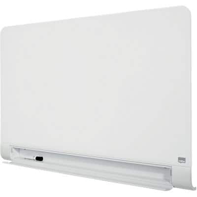 Nobo Impression Pro Wall Mountable Magnetic Whiteboard Glass Concealed Pen Tray 100 x 56 cm Brilliant White