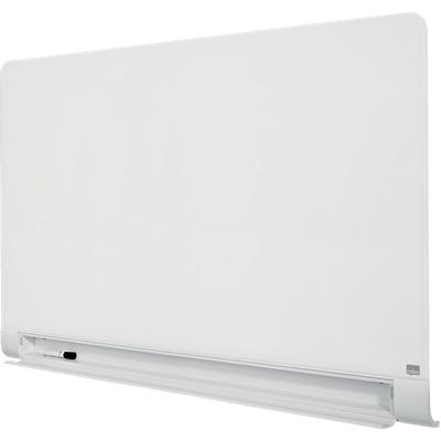 Nobo Impression Pro Wall Mountable Magnetic Whiteboard Glass Concealed Pen Tray 126 x 71 cm Brilliant White