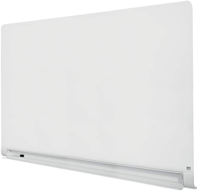 Nobo Impression Pro Wall Mountable Magnetic Glassboard Concealed Pen Tray 190 x 100 cm Brilliant White