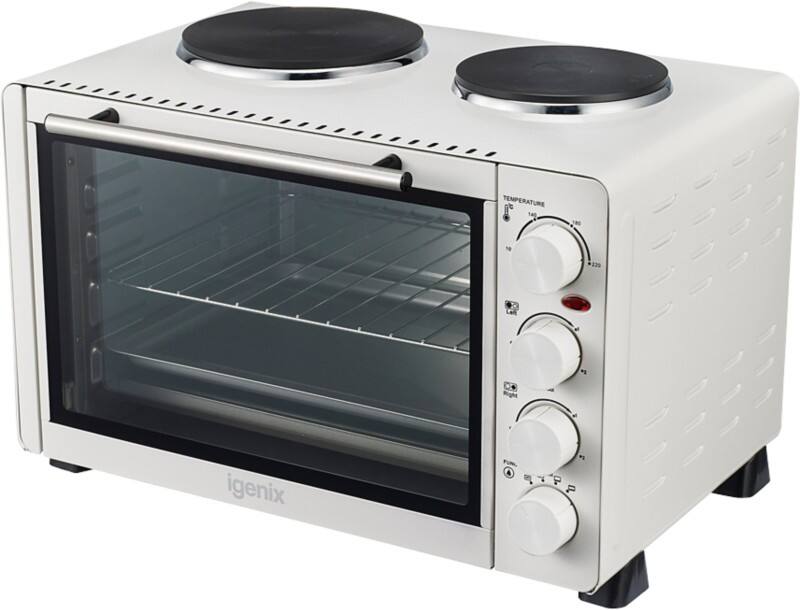 igenix Mini Oven Double Hotplates IG7130 1500W White