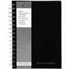 Pukka Pad Manuscript Book A5 Ruled Spiral Bound Hardback Black Perforated 160 Pages 80 Sheets