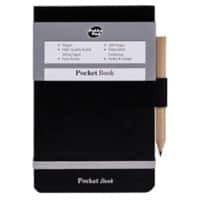 Pukka Pad Pocket Book A7 Casebound Black Hardback Notepad Ruled 200 Pages