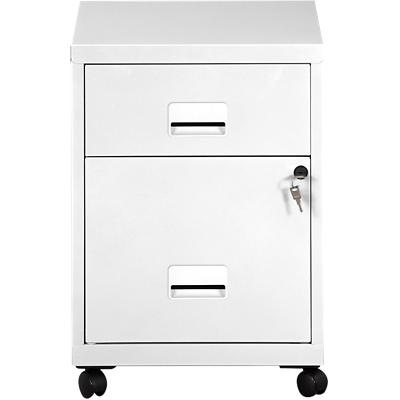 Pierre Henry Steel Filing Cabinet with 2 Lockable Drawers COMBI 530 x 400 x 400 mm White