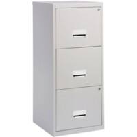 Pierre Henry Filing Cabinet with 3 Lockable Drawers Maxi 400 x 400 x 930mm Grey