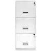 Pierre Henry Steel Filing Cabinet with 3 Lockable Drawers Maxi 400 x 400 x 930 mm White