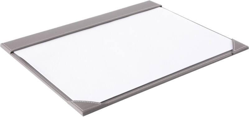 Osco Desk Mat Faux Leather Grey 43 X 35 X 1 Cm Viking Direct Uk