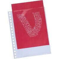 Viking Punched Pockets A5 Clear Transparent 80 Microns Polypropylene Top Opening 17 Holes Pack of 25