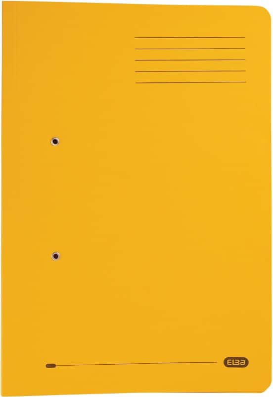 ELBA Spiral File Foolscap Yellow Manila 320 gsm Pack of 25