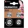 Duracell Button Cell Batteries CR2032 3V Lithium Pack of 4