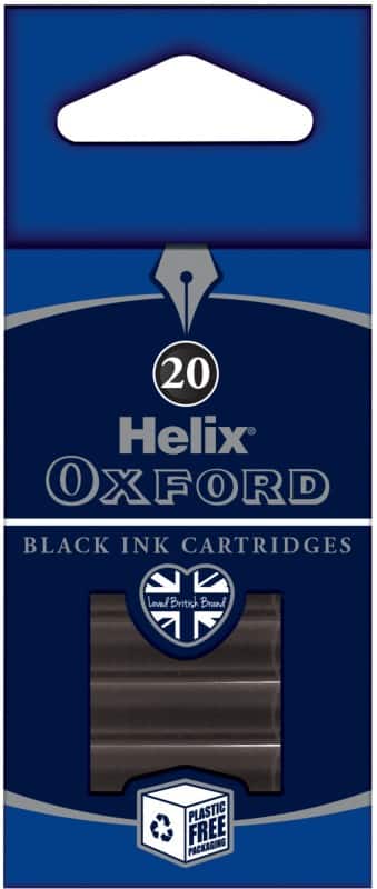 OXFORD Ink Cartridge Refills Black Pack of 20