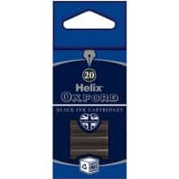 OXFORD Ink Cartridge Refills Black Pack of 20