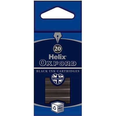 OXFORD Ink Cartridge Refills Black Pack of 20