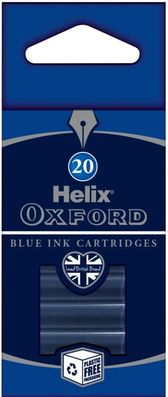 OXFORD Ink Cartridge Refills Blue Pack of 20