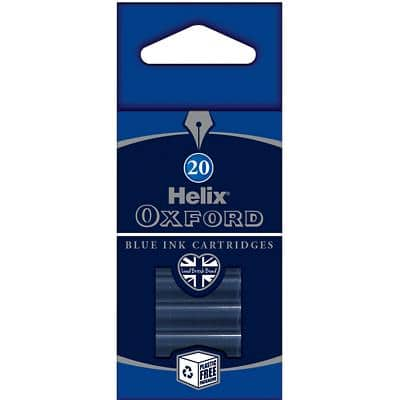 OXFORD Ink Cartridge Refills Blue Pack of 20