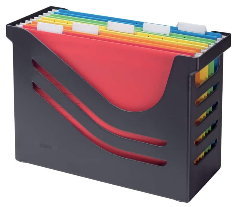 Djois Re-Solution Suspension File Box A4 15 Plastic Black