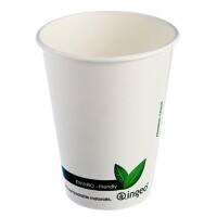 DISPO Cups Compostable Paper 340ml White Pack of 50