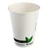 DISPO Cups Compostable Paper 340ml White Pack of 50