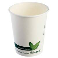 DISPO Disposable Cups Compostable Paper 227ml White Pack of 50