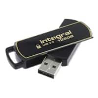 Integral Secure 360 Flash Drive 128 GB USB 3.0 Black, Gold  
