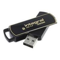 Integral Secure 360 Flash Drive 32 GB USB 3.0 Black, Gold  