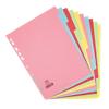 ELBA Dividers A4 Assorted 10 Part Not perforated Card Blank