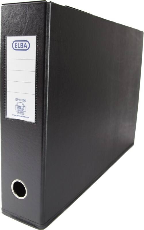 ELBA Wide Lever Arch File A3 70 mm Black 2 Rings Cardboard, Plastic Landscape