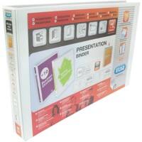 ELBA Presentation Ring Binder Polypropylene A3 Landscape 4 ring 30 mm White