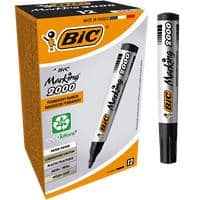 BIC Marking 2000 Permanent Marker Medium Bullet Black Pack of 12
