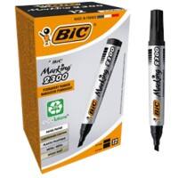 BIC Marking 2300 Permanent Marker Medium Chisel 3.7 - 5.5 mm Black Pack of 12