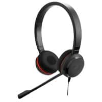 Jabra Evolve 30 II MS Stereo Wired Over-the-head Headset Telephone Headset Over-the-head with Noise Cancellation USB Type-A, 3.5 mm Jack with Microphone Black