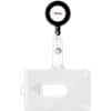 Office Depot Security Pass Badge Holder with Badge Reel Transparent 85 x 54mm Pack of 10