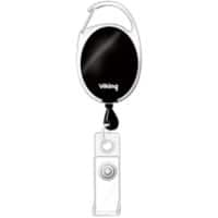 Viking Badge Reel Black Pack of 10