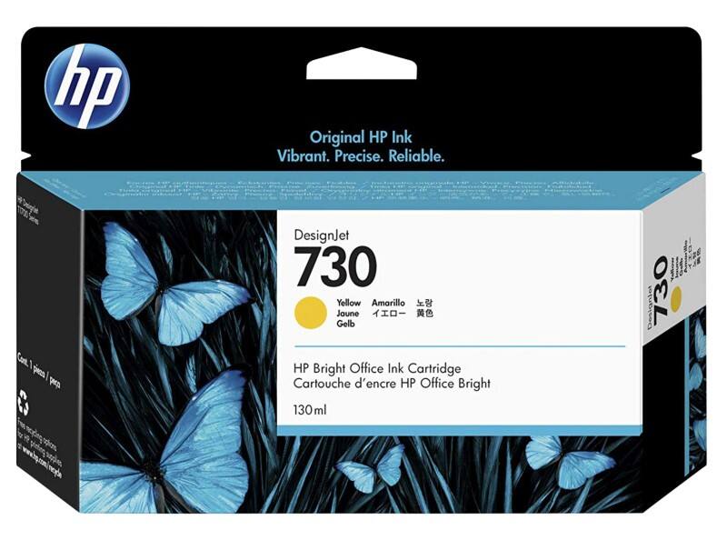 HP 730 Original Ink Cartridge P2V64A Yellow