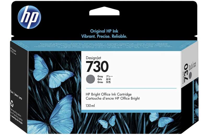 HP 730 Original Ink Cartridge P2V66A Grey