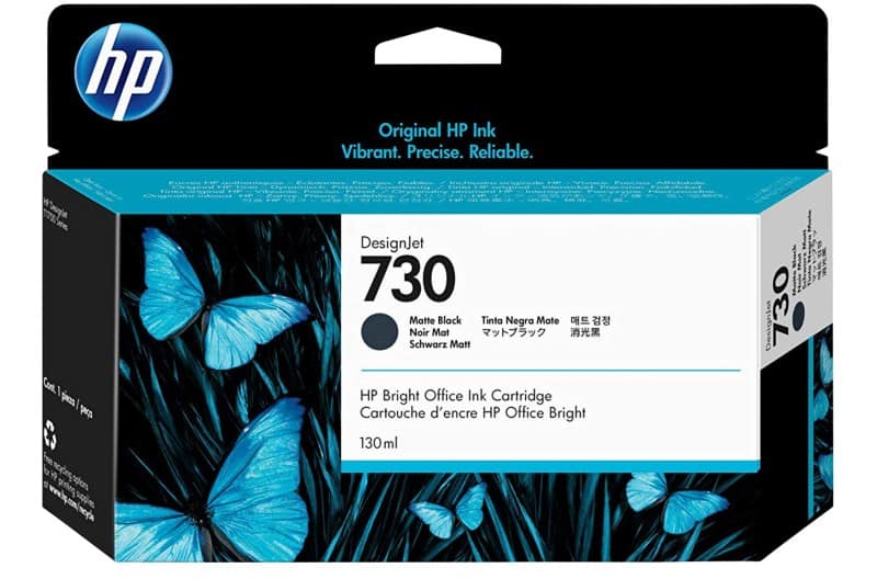 HP 730 Original Ink Cartridge P2V65A Matte Black