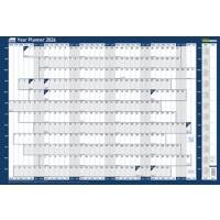 SASCO Mounted Year Planner 2026 English 91.5 (W) x 61 (H) cm Red